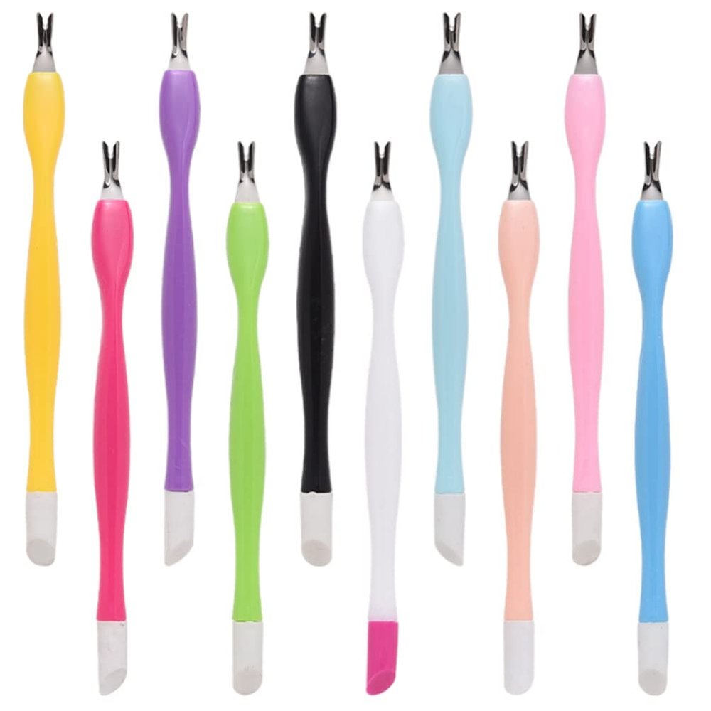 FOMIYES 50pcs Dual-ended Cuticle Trimming Tools for Dead Skin Removal Essential Manicure Professional Nail Care Kit Lightweight and Portable for Home and Salon Use Random Style