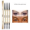 Eyebrow Pencil,3 PCS Waterproof Long-Lasting Microblading Ash Brown Brow Pencil,Natural Eyebrow Makeup Ultra Slim Defining Eyebrow Pencils for Women view 2