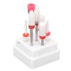 7Pcs Set Nail Drill Bits Set with Grinding Head Holder, Professional Ceramic Display Manicure Pedicure Bits, Acrylic Gel Nails Cuticle Manicure Pedicure view 3
