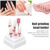 7Pcs Set Nail Drill Bits Set with Grinding Head Holder, Professional Ceramic Display Manicure Pedicure Bits, Acrylic Gel Nails Cuticle Manicure Pedicure view 4