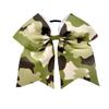 BBTDIN Camouflage Hair Clip, Green Tye Dye Ponytail Holder Bow for Girls's Daily Wear, Military Theme Party, Team Cheer Competitions, High School Practice, Hair Securing, 7.87 Inches view 1