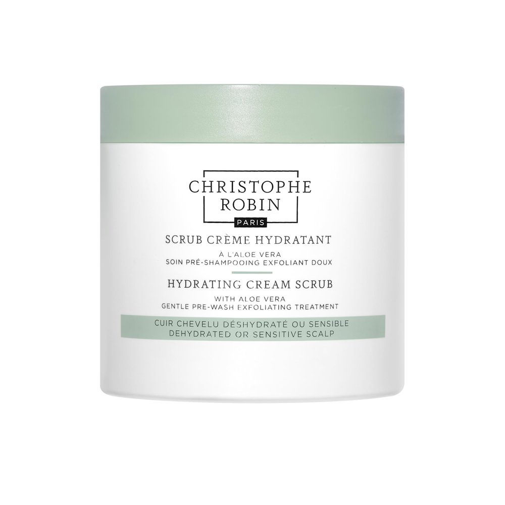 Christophe Robin Hydrating Cream Scrub With Aloe Vera - Hydrating Pre-Wash Hair Treatment - 8.4 fl. oz