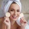 1 Set Loofah Face Wash Makeup Pads Powder Puff Round Makeup Sponge Women Cleaning Pads Makeup Cloth Beauty& Face Department Store Makeup Remove Pads view 2