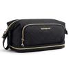 BAGSMART Travel Makeup Bag, Cosmetic Bag Make Up Organizer Case, Large Wide-open Pouch for Women Double Layers Purse for Toiletries Accessories Brushes Black view 1