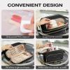 BAGSMART Travel Makeup Bag, Cosmetic Bag Make Up Organizer Case, Large Wide-open Pouch for Women Double Layers Purse for Toiletries Accessories Brushes Black view 3