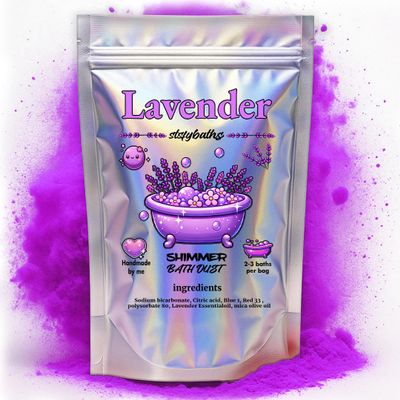 Stsfybaths Purple Lavender Shimmer Bath Bomb in A Bag - Handmade Scented Bath Bombs for Women,Kids and Men - Bulk Bathbomb Fizzies Perfect for Boys and Girls All Ages (Small, Purple)