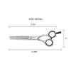Cricket Centrix Roc-It Dog RT 30 Thinning Shears for Hair Cutting 5.75", Barber Shears Professional for Women & Men, Haircut Scissors for Texturizing with Precision Blade, Shimmering Night Black view 2