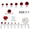 4240Pcs Dark Red Flatback Rhinestones 6 Sizes Crystal Diamonds for Nail Art Crafts Clothes Shoes with Tweezers and Picking Pen view 2