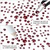 4240Pcs Dark Red Flatback Rhinestones 6 Sizes Crystal Diamonds for Nail Art Crafts Clothes Shoes with Tweezers and Picking Pen view 4