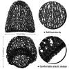 Geyoga 6 Pieces Hair Net Snoods for Women Sleeping Mesh Soft Rayon Knit Crochet Hairnet Long Short Curls Hair Cover Accessory (Black, Gray) view 4