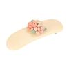 1928 Jewelry Ivory Color With Pink Porcelain Cluster Flowers Small 3.15 Inch Hair Barrette Clip For Women, (1 Pcs), Handmade Flowers, Botanical Inspired Floral Accessories, Made In USA view 1