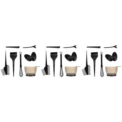Beaupretty 24pcs Professional Hair Coloring Tools Hair Dyeing Brush Tinting Brush Clip for Diy Dyeing at Home