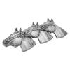 1928 Jewelry Large Antiqued Horse Heads 3.51 Inch Hair Barrette Clip, (1 Pcs), Equestrian Jewellery For Women view 1