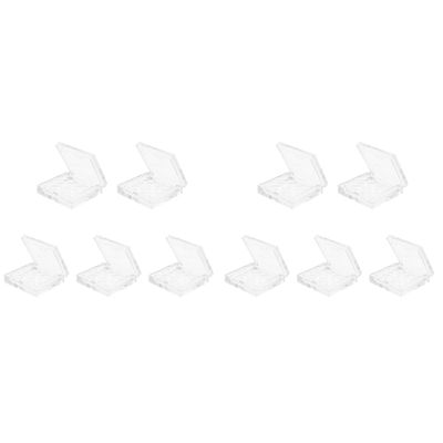 minkissy 10pcs Small Empty Eyeshadow Cases Practical Highlighter Storage Boxes for Makeup Travel Diy Lipstick and Blush Containers and Portable Cosmetic Organizers