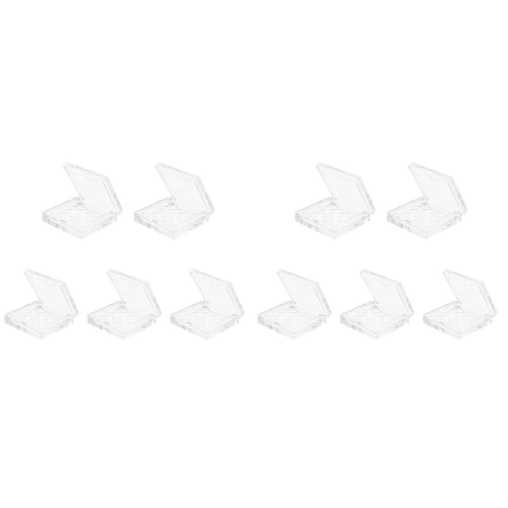 minkissy 10pcs Small Empty Eyeshadow Cases Practical Highlighter Storage Boxes for Makeup Travel Diy Lipstick and Blush Containers and Portable Cosmetic Organizers