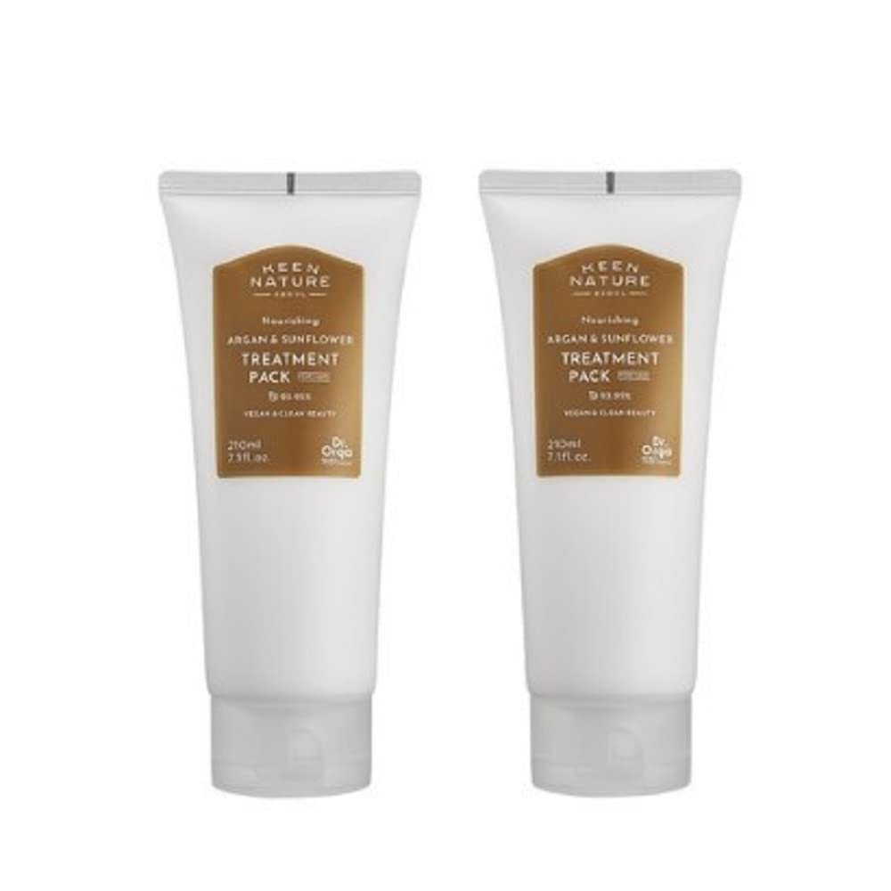 GOS Dr. Orga Nourishing Argan and Sunflower Hair Treatment Pack 93.95% Vegan and Clean Beauty 210ml / 7.1 fl oz *2p