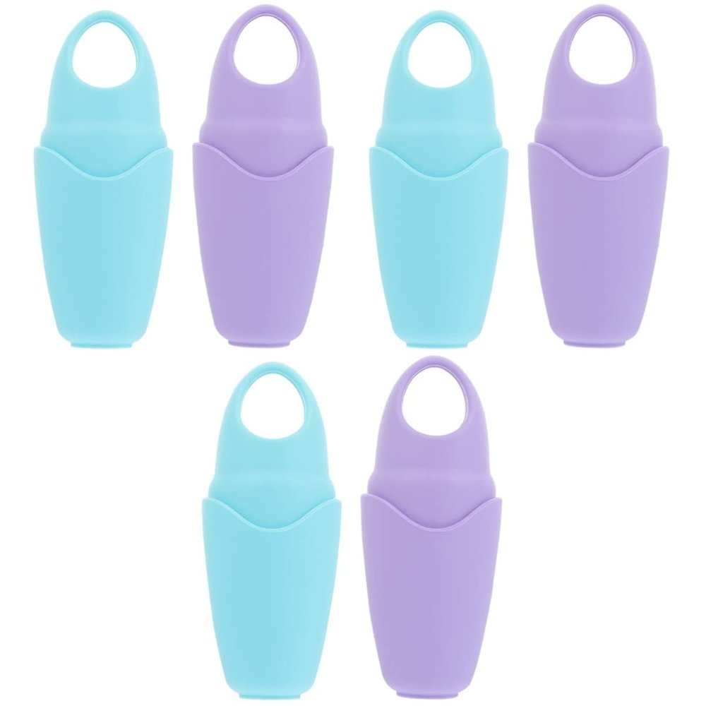 minkissy 6pcs Facial Ice Rolling Portable Ice Compress Tool for Eye and Face Care Skin-friendly and Reusable Reduces Puffiness for Home