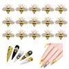 minkissy Bee Nail Charm 20pcs Bee DIY Charms Jewels Nail Ornaments Alloy Jewelry Shiny Decorations Rhinestone Decor Charm Decoration for Art Sticker Supplies Gold Nail Charms view 1