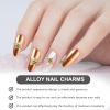 minkissy Bee Nail Charm 20pcs Bee DIY Charms Jewels Nail Ornaments Alloy Jewelry Shiny Decorations Rhinestone Decor Charm Decoration for Art Sticker Supplies Gold Nail Charms view 2