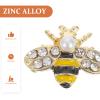 minkissy Bee Nail Charm 20pcs Bee DIY Charms Jewels Nail Ornaments Alloy Jewelry Shiny Decorations Rhinestone Decor Charm Decoration for Art Sticker Supplies Gold Nail Charms view 3