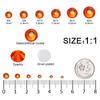 4240Pcs Orange Flatback Rhinestones 6 Sizes Crystal Diamonds for Nail Art Crafts Clothes Shoes with Tweezers and Picking Pen view 2
