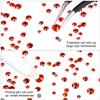4240Pcs Orange Flatback Rhinestones 6 Sizes Crystal Diamonds for Nail Art Crafts Clothes Shoes with Tweezers and Picking Pen view 4