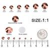 4240Pcs Rosegold Flatback Rhinestones 6 Sizes Crystal Diamonds for Nail Art Crafts Clothes Shoes with Tweezers and Picking Pen view 2