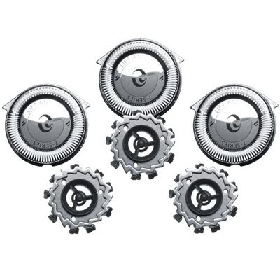 3pcs HQ6 Shaver Head Smooth Replacement For HQ6 7886XL, 7885XL, 7867XL, 7866XL, 7865XL, 7864XL, 7845XL, 7825XL, 7815XL, 7617X, 7616X, 7615X, 7610X