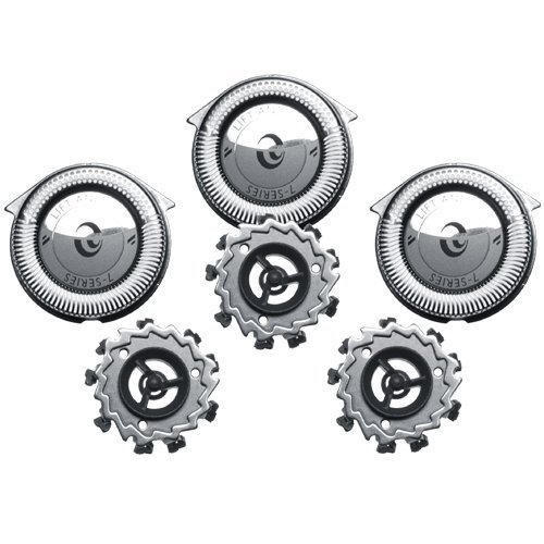 3pcs HQ6 Shaver Head Smooth Replacement For HQ6 7886XL, 7885XL, 7867XL, 7866XL, 7865XL, 7864XL, 7845XL, 7825XL, 7815XL, 7617X, 7616X, 7615X, 7610X