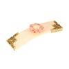 1928 Jewelry Ivory With Pink & White Porcelain Flower 4.3 Inch Hair Barrette Clip For Women, (1 Pcs), Handmade Flowers, Botanical Inspired Floral Accessories, Made In USA view 1