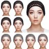 9 Pieces Mesh Crochet Hair Net Rayon Knit Snood Hat Thick Short Women Hairnet Snoods Cover Ornament for Sleeping (Black, Gray) view 1