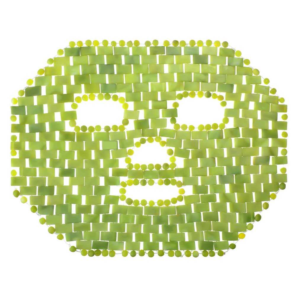 Patelai Jade Facial Mask, Jade Sleep Natural Stone Green Facial Cooling Mask, Beauty Skincare Massage Tools for Alleviate Puffiness Face Massage Puffy Eyes Dark Circles