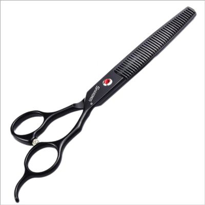 SHARONDS 6/7 Inch Professional 440C Hair Cutting Scissor Salon Hairdressing Thinning Shears Perfect for Barber and Home Use (7 in tooth)