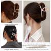 Big Butterfly Hair Accessories - 4.7" Acetate & Metal Clips for Women's Long, Thick Hair - 3 Pcs view 2
