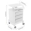 Salon Trolley Cart for Beauty SPA, Beauty Salon Stand Rolling Cart 3 Tier SPA Beauty Machine Holder Trolley+Drawer, Supply Holder for Massage Tattoo Facials for Beauty Shop, Spa, Barbershop, Home view 2