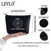 LEVLO Music Band Cosmetic Make Up Bag Star Moon Sun Lover Gift You'Re a Sky Full Of Stars Make Up Zipper Bag (Full Of Stars Black) view 2