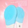 Silicone Body Scrubber Exfoliator, Back Cleansing Brush Scrubber Long Handle for Shower Bath, Gentle Exfoliating and Massage for Body Men and Women & All Skin Type, Blue view 2