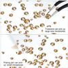4240Pcs Brown Flatback Rhinestones 6 Sizes Crystal Diamonds for Nail Art Crafts Clothes Shoes with Tweezers and Picking Pen view 4