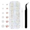 4240Pcs Transparent Ab Flatback Rhinestones 6 Sizes Crystal Diamonds for Nail Art Crafts Clothes Shoes with Tweezers and Picking Pen view 1