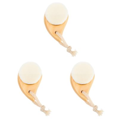 KALLORY 3pcs face Brush Wood Facial Brush Home Facial face Massager Nose Scrubber Tool exfoliator Scrubber Pore Cleansing Dropshipping Wooden Blackhead