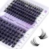 WENDY LASHES Clusters for Eyelash Extensions: 12-16mm Mixed, Ultra-light, Natural, Wispy, Waterproof, Cat Eye, DIY at Home, D Curl, Wendy, C3+C9, FD318 view 1