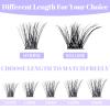 WENDY LASHES Clusters for Eyelash Extensions: 12-16mm Mixed, Ultra-light, Natural, Wispy, Waterproof, Cat Eye, DIY at Home, D Curl, Wendy, C3+C9, FD318 view 4