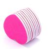 50PCS Creative Heart Shaped Nail File Block Double Sided Manicure Strips Pink Color Nail Buffering Files for Polishing view 4
