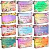Chunful 12 Pcs Inspirational Christian Gifts Religious Makeup Bags Bulk for Women Bible Verse Flower Cosmetic Bag Thanksgiving Christmas Gift for Church Ladies, 7.48 x 4.72 Inch(Stylish) view 1