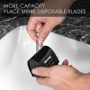 Linkidea 4 Pack Razor Blade Disposal Container, Safety Razor Blade Bank, Safe Razor Metal Disposal Case for Storing Used Wasted Blades (Black) view 4