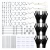ChiMunllin 120PCS Body Piercing Kit Surgical Steel 14G 16G 20G BCR CBR Labret Lip Rings Cartilage Daith Earrings Nose Septum Nose Studs Belly Button Rings Jewelry Needles Gloves Clamps Tools view 1