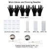 ChiMunllin 120PCS Body Piercing Kit Surgical Steel 14G 16G 20G BCR CBR Labret Lip Rings Cartilage Daith Earrings Nose Septum Nose Studs Belly Button Rings Piercing Jewelry Needles Gloves Clamps Tools view 3