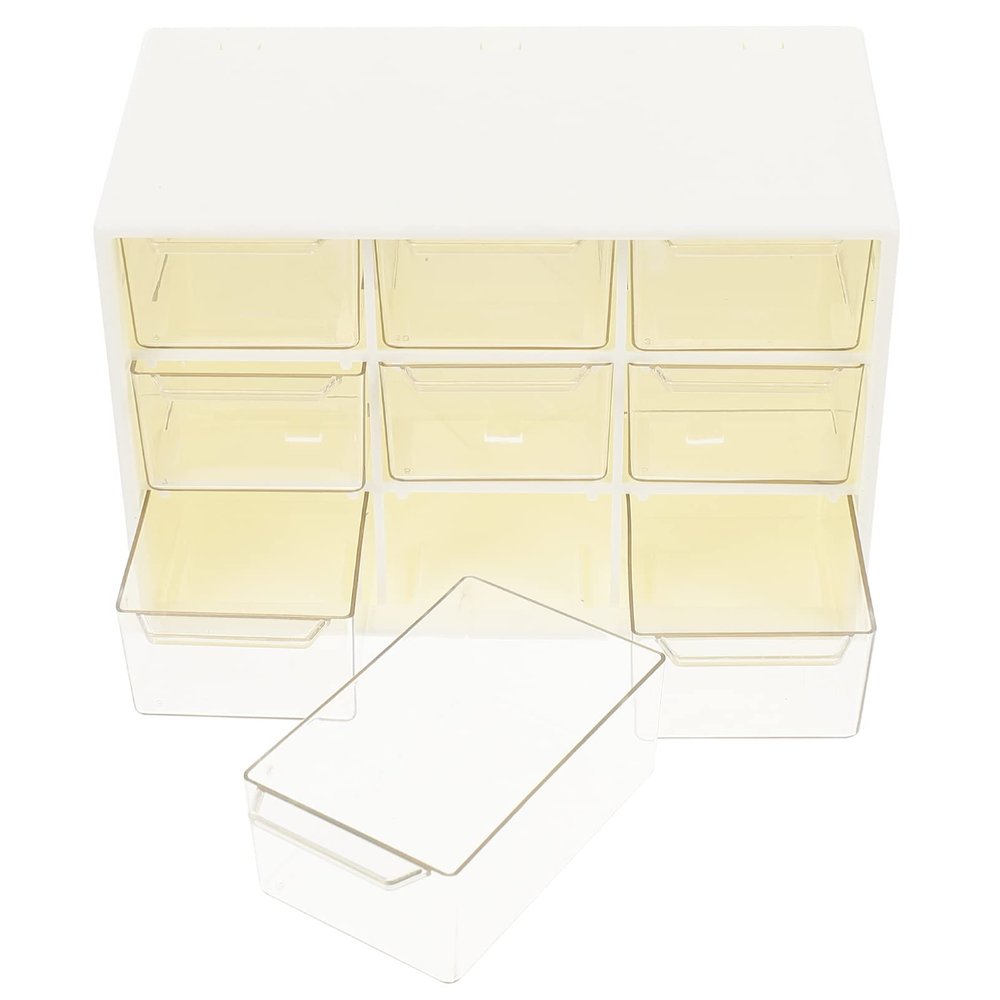 FOMIYES Jewelry Box 3 Compartment Drawer Storage Cosmetics Storage Box Organizer Desktop Holder