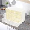 FOMIYES Jewelry Box 3 Compartment Drawer Storage Cosmetics Storage Box Organizer Desktop Holder view 2