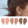 3 Pairs Silicone Ear Model, Soft Flexible Ears 3 Colors Artificial Reusable Novice Simulated 3D Nose and Mouth Model Display Prop Teaching Tool for Piercing Practice view 3